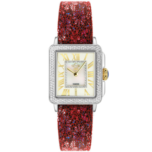 Gv2 By Gevril Padova Floral Quartz Mother of Pearl Dial Diamond Ladies Watch