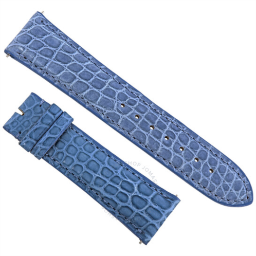 Hadley Roma 21 MM Matte Blue Alligator Leather Strap