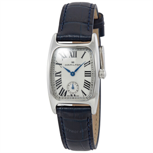 Hamilton Boulton Silver-White Dial Blue Leather Ladies Watch