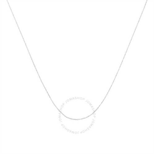 Haus Of Brilliance Solid 10k White Gold 0.5MM Rope Chain Necklace. Unisex Chain - Size 18 Inches