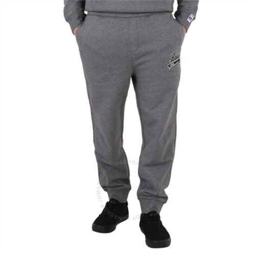 Hugo Boss Medium Grey Exclusive Logo Cotton-Blend Track Pants, Size Large