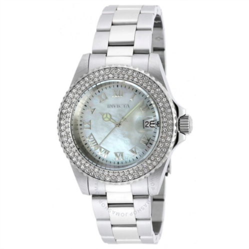 Invicta Angel Mother of Pearl Dial Stainless Steel Ladies Watch