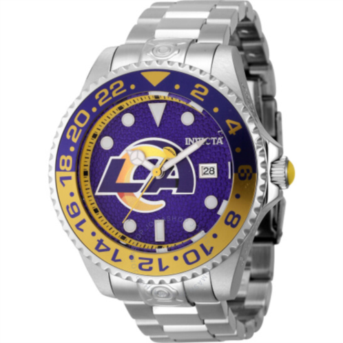 Invicta NFL Los Angeles Rams Automatic Date Dive Blue Dial Mens Watch