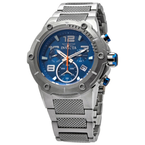 Invicta Speedway Chronograph Blue Dial Stainless Steel Mens Watch