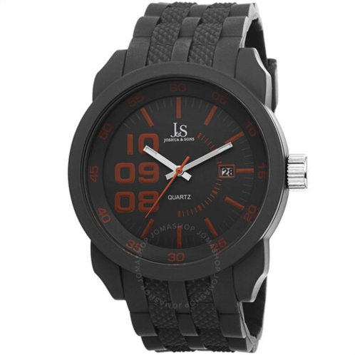 Joshua And Sons Joshua & Sons Grey Dial Grey Silicone Mens Watch