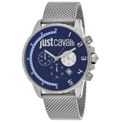 Just Cavalli Chronograph Quartz Blue Dial Mens Watch