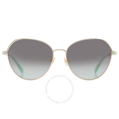 Kate Spade Grey Shaded Green Pilot Ladies Sunglasses