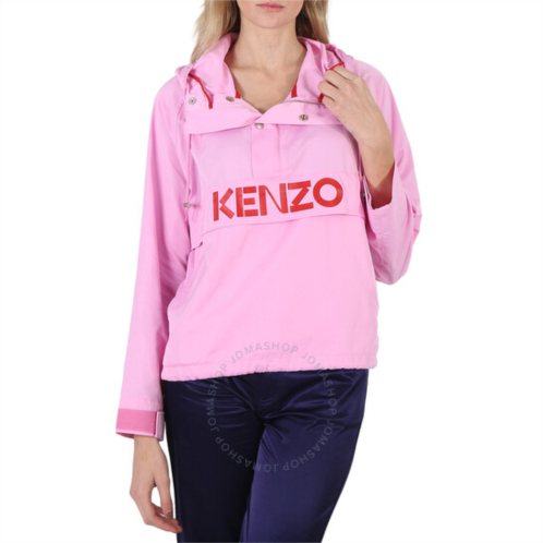 Kenzo Ladies Rose Logo-Print Hooded Jacket, Size Large