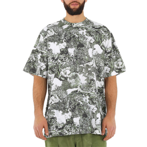 Kenzo Mens Dark Khaki Dreamers Graphic-print Cotton T-shirt, Size Large