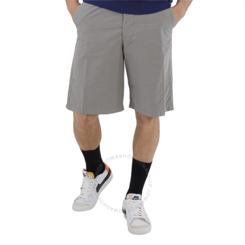Kenzo Misty Grey Mid-rise Cotton Chino Shorts, Brand Size 44 (Waist Size 36)