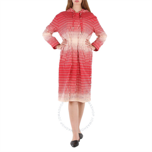 Kenzo White Fishnet Print Raincoat, Size Small