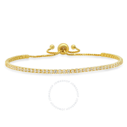 Kylie Harper 14k Gold Over Silver Cubic Zirconia CZ Adjustable Bracelet