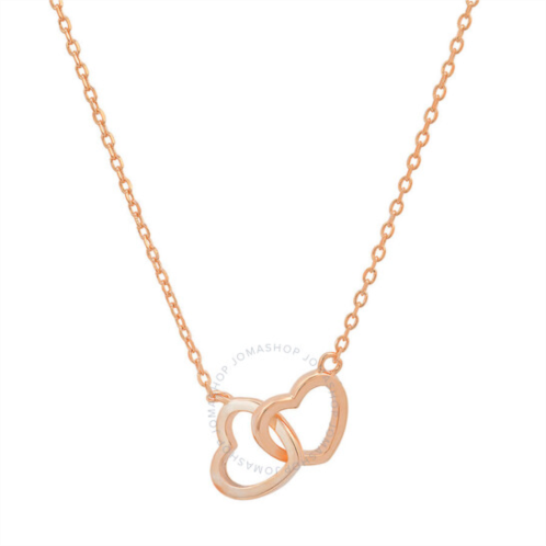 Kylie Harper 14k Rose Gold Over Silver Interlocking Love Hearts Necklace