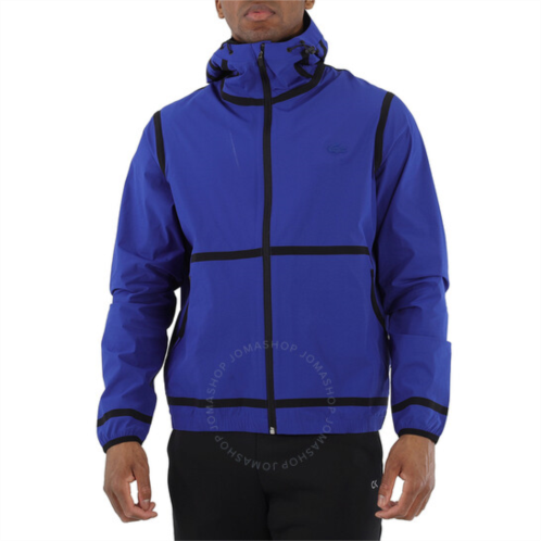 Lacoste Mens Cosmic Hooded Lettering Light Zip Jacket, Brand Size 52 (US Size 42)