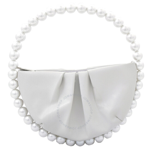 L  Alingi White Creme Pearl Eternity Clutch