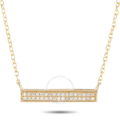Lb Exclusive 14K Yellow Gold 0.15ct Diamond Bar Necklace