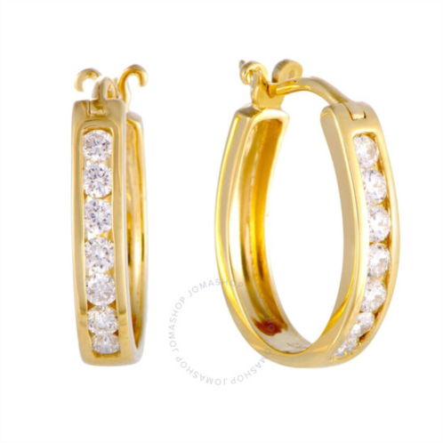 Lb Exclusive 14K Yellow Gold 0.50 ct Diamond Small Hoop Earrings