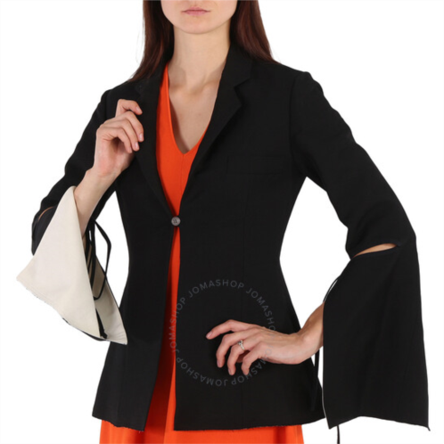 Loewe Ladies Tie-cut Sleeve Panel Linen Jacket, Brand Size 34 (US Size 0)