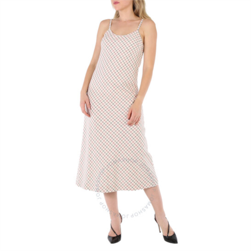 Mm6 Maison Margiela Maison Margiela Ladies Check Wool Long Dress, Brand Size 42 (US Size 8)