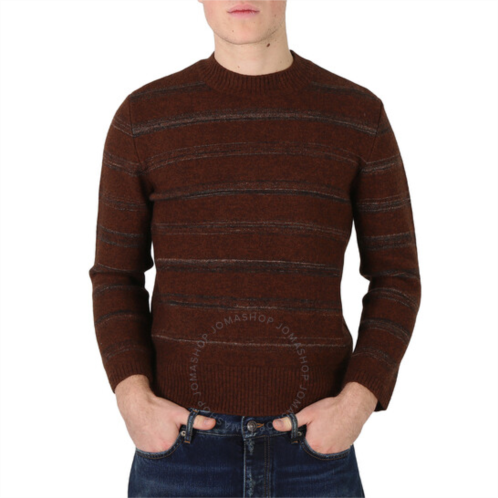 Maison Margiela Mens Brown / Walnut Stripes Striped Wool-Blend Jumper, Size Small
