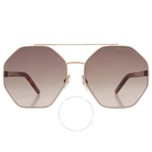 Marc Jacobs Brown Gradient Geometric Ladies Sunglasses