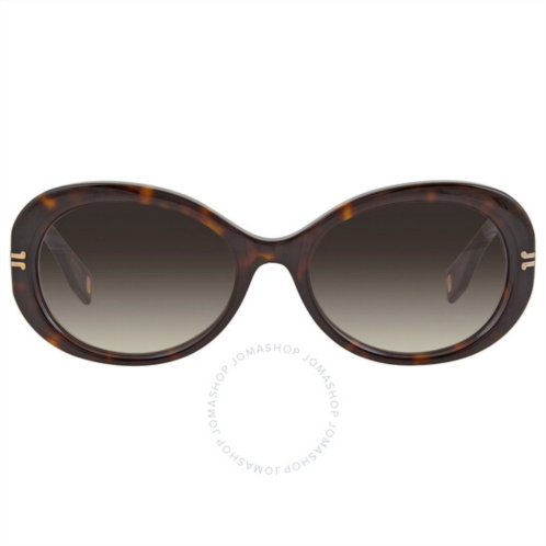 Marc Jacobs Brown Gradient Oval Ladies Sunglasses