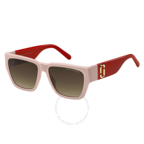 Marc Jacobs Brown Gradient Square Ladies Sunglasses
