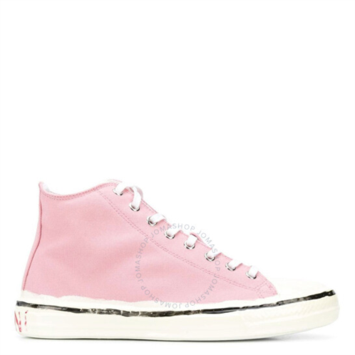 Marni Ladies Pink Cotton Canvas High-top Sneakers, Brand Size 36 (US Size 6)