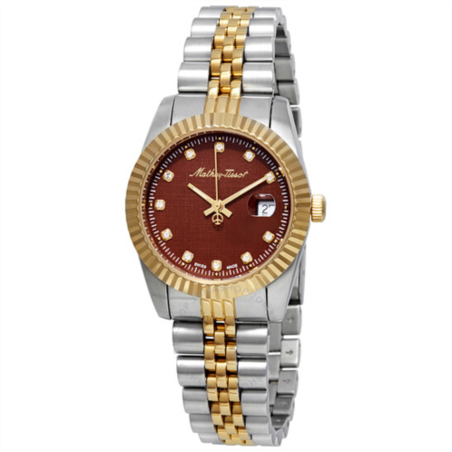 Mathey-Tissot Rolly III Crystal Brown Dial Ladies Watch