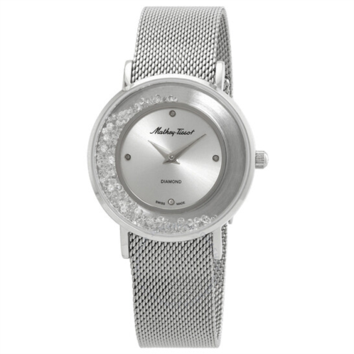 Mathey-Tissot Electra Quartz Diamond Silver Dial Ladies Watch