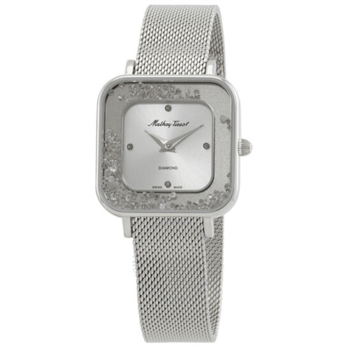 Mathey-Tissot Gemina Quartz Diamond Silver Dial Ladies Watch