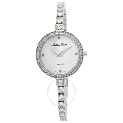Mathey-Tissot Infinity Quartz Diamond Crystal Silver Dial Ladies Watch