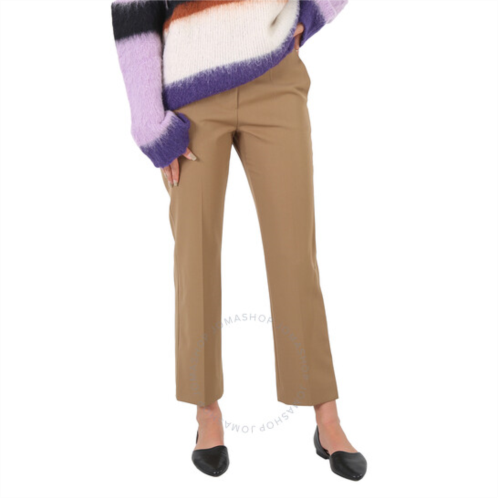 Max Mara Ladies Fastoso Straight-Leg Wool Crop Pants, Brand Size 38 (US Size 6)