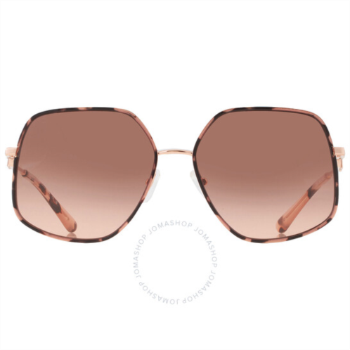 Michael Kors Empire Butterfly Brown Pink Gradient Irregular Ladies Sunglasses