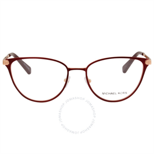 Michael Kors Transparent Cat Eye Ladies Eyeglasses MK3049 1213 52