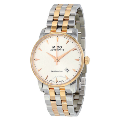Mido Baroncelli II Automatic Silver Dial Two-tone Mens Watch