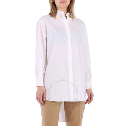 Mm6 Maison Margiela Mm6 Ladies Optic White Upside Down Cotton Shirt, Brand Size 36 (US Size 2)