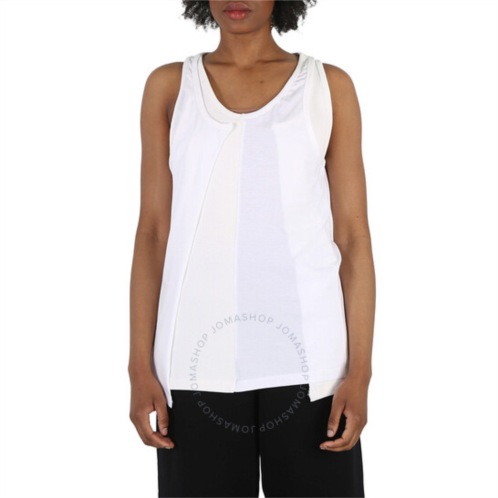 Mm6 Maison Margiela Off White Layered-Detail Tank Top, Size X-Small