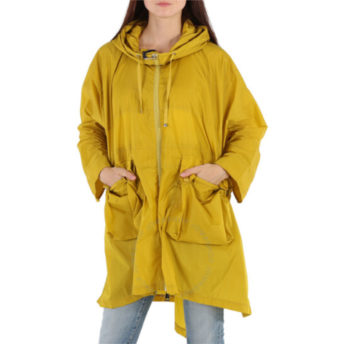 Moncler Ladies Dark Yellow High-low Rain Coat, Brand Size 00 (XX-Small)