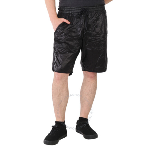 Moncler Mens Black Grenoble Drawstring Track Shorts, Size Large