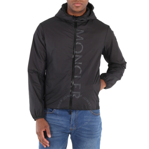 Moncler Mens Black Ichiro Logo Windbreaker Jacket, Brand Size 5 (XX-Large)
