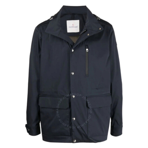 Moncler Mens Navy Huchette Hooded Jacket, Brand Size 4 (X-Large)