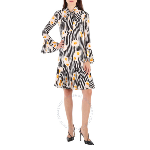 Moschino Ladies Fantasy Print Black Egg Print Dress, Brand Size 38 (US Size 4)