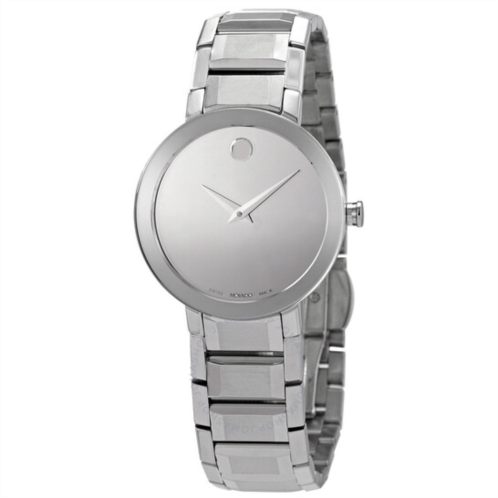 Movado Sapphire Quartz Silver Mirror Dial Ladies Watch