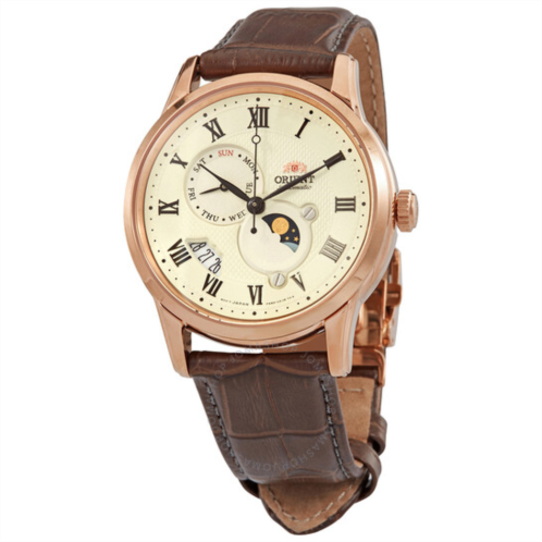 Orient Sun and Moon Automatic Champagne Dial Mens Watch