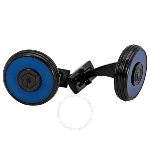 Picasso And Co Round Black and Blue Cufflinks