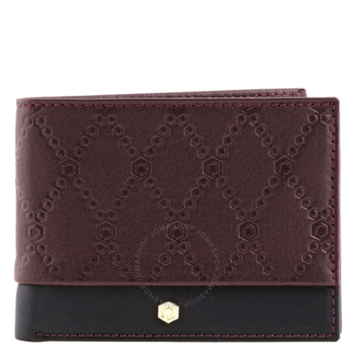 Picasso And Co Two-Tone Leather Wallet- Burgundy/Black