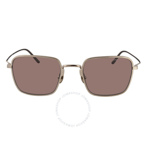 Prada Light Brown Square Ladies Titanium Sunglasses