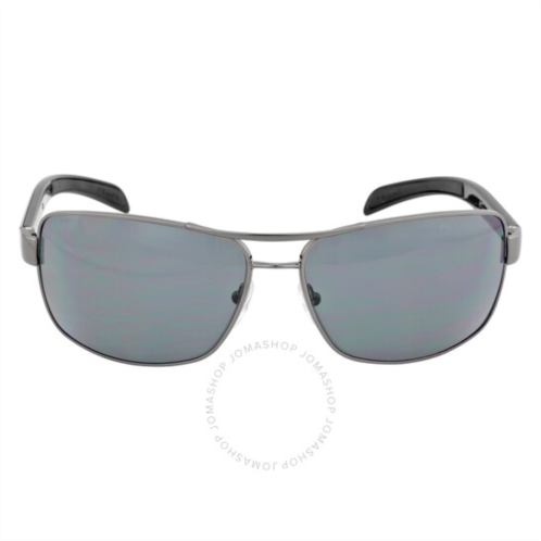 Prada Linea Rossa Polycarbonate Grey Rectangular Mens Sunglasses