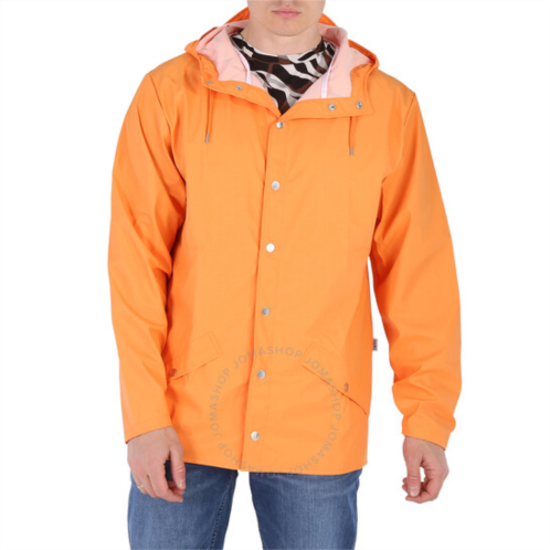 Rains Orange Waterproof Lightweight Jacket, Size X-Small